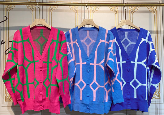 Cardigan Tejido Jacquard para Mujer - Suéter Elegante y Versátil - Image 2