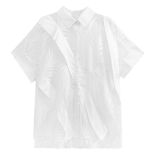 Blusa Retro de Encaje Transparente para Mujer - Image 5