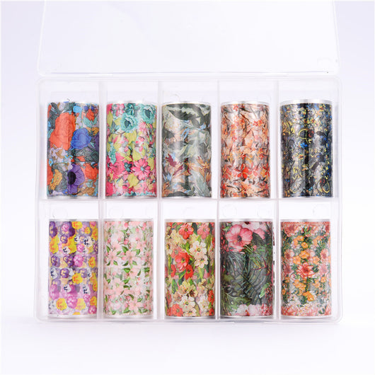 Calcomanías de Uñas con Diseño de Flores y Estrellas - Pegatinas Trendy - Image 25