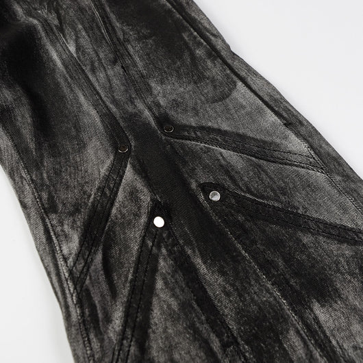 Pantalones Vaqueros Personalizados Otoño con Corte Split - Image 4