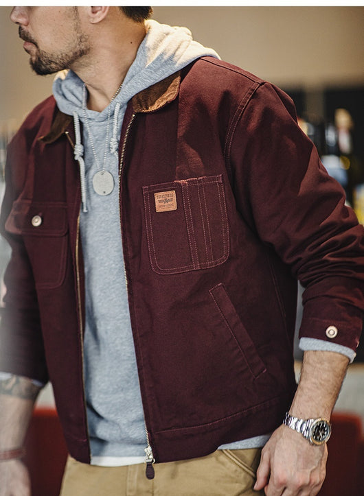 Chaqueta Detroit de Lona Pesada Estilo Retro - Abrigo Safari Corto Resistente - Image 7