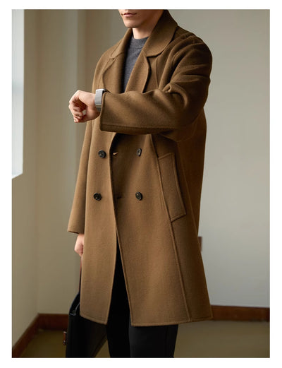 Abrigo de Lana Reversible para Hombre - Largo Medio Premium - Image 18