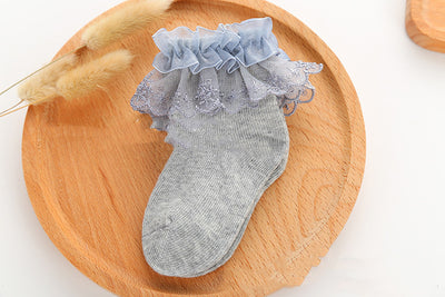 Calcetines Princesa con Encaje para Niñas - Primavera Otoño - Image 6