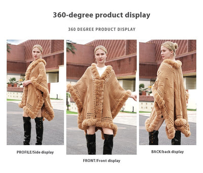 Capa Cardigan de Lana Calada Extendida - Abrigo Tejido Otoño Invierno - Image 15