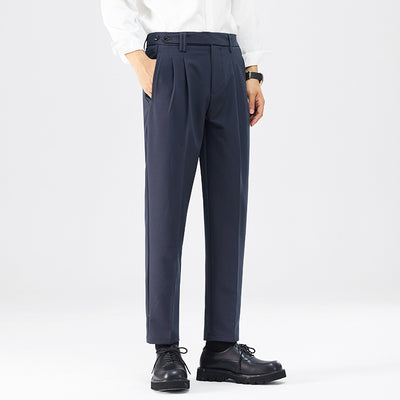 Pantalones Casuales Rectos con Botón en la Cintura Estilo Coreano para Hombre - Image 10