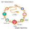 18k Dorado-Plated Summer Beach-Estilo Light-Luxury Anklet Foot Jewelry Color Zircon S011