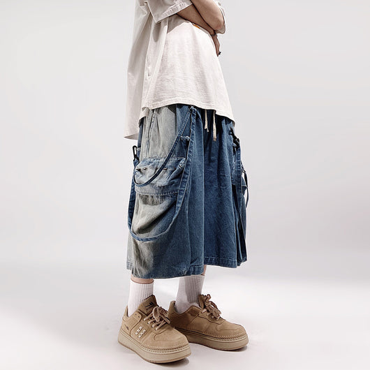 Shorts Denim Cargo Suelto Five Points Casual para Hombre - Image 4