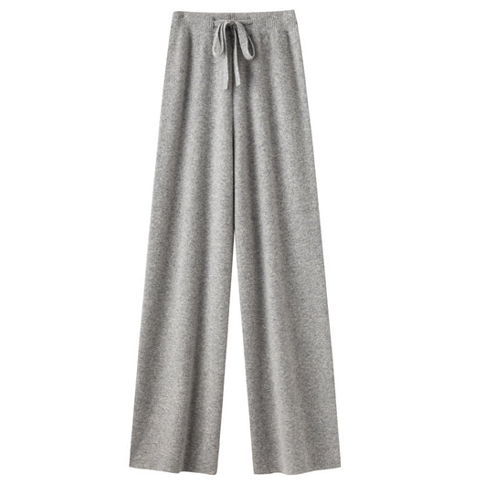 Pantalón Ancho de Lana Pura Cintura Media con Efecto Adelgazante - Image 9