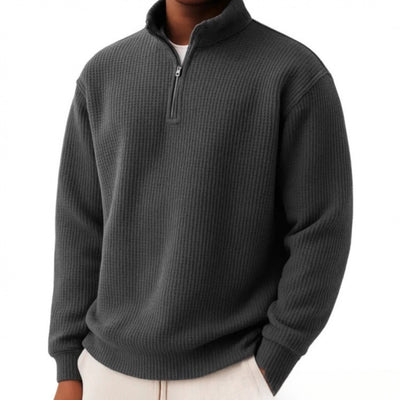 Suéter Hombre Oversized con Cierre y Manga Larga - Image 2