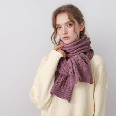 Bufanda de Lana Gruesa Otoño Invierno Estilo Europeo Americano con Textura Cashmere Artificial - Image 4