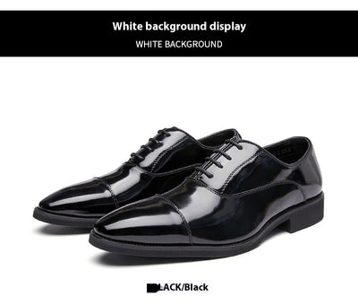 Zapatos Oxford de Cuero Charol con Punta Fina - Calzado Ejecutivo para Hombre - Image 8