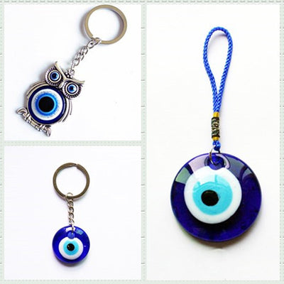 Colgante Ojo Turco Azul Cristal Retro Creativo - Image 7