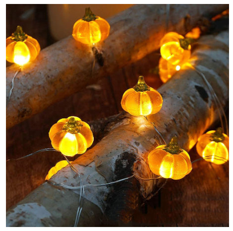 Cadena de Luces LED Calabazas con Batería para Decoración Halloween