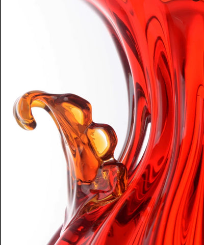 Jarrón de Cristal Rojo Premium de Gran Formato - Image 5