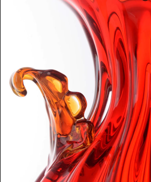 Jarrón de Cristal Rojo Premium de Gran Formato - Image 5