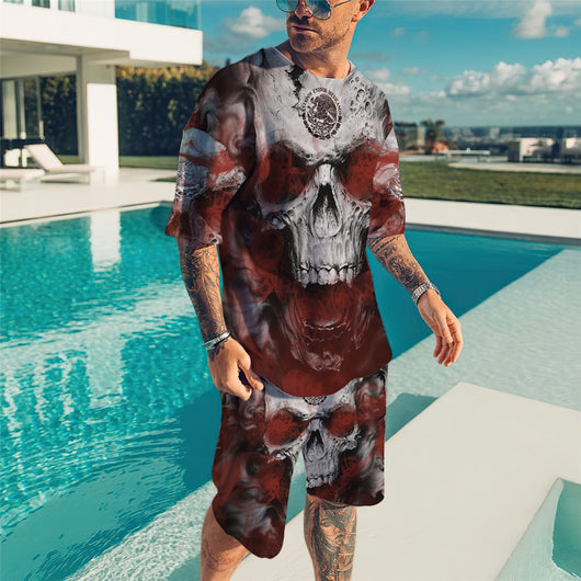 Traje Corto Hawaiian Degradado con Cinta para Hombre - Image 2