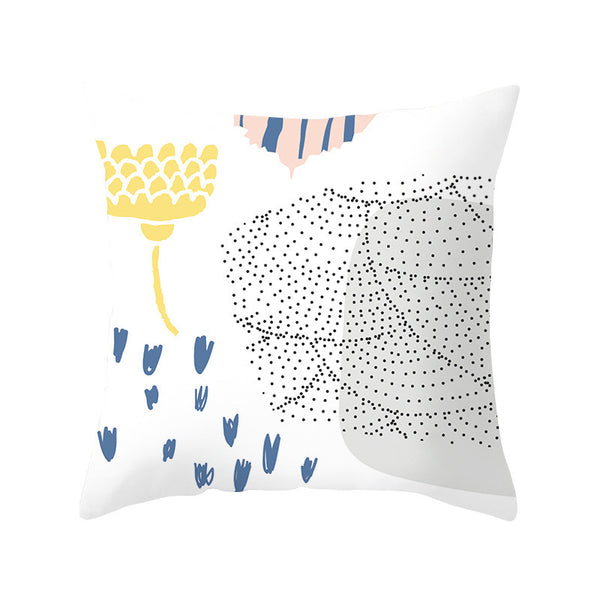 Funda de Almohada Geométrica Moderna en Poliéster Peachskin