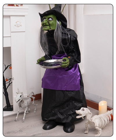 Placa Decorativa Bruja Halloween con Activación por Voz e Inducción Inteligente - Image 14