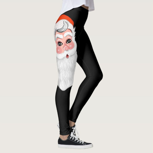 Leggings Atléticos Ajustados para Mujer Diseño de Santa - Image 5