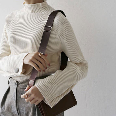 Suéter Cuello Alto Medio Mujer Chic Minimalista - Image 9