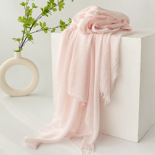 Pañoleta Ligera Protección Solar - Imitación Algodón Lino Colores Lisos - Image 21