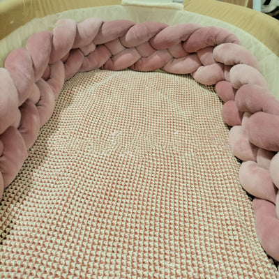 Protectores de Cuna Trenzados Alargados con Almohada Decorativa - Image 42