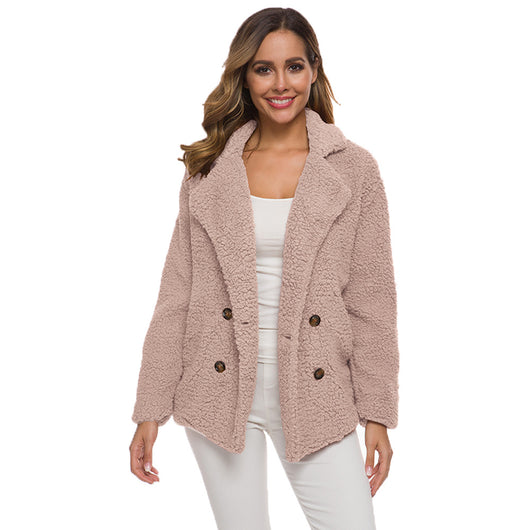 Abrigo Suéter de Lana de Cordero Engrosado para Mujer – Estilo Europeo y Americano - Image 3