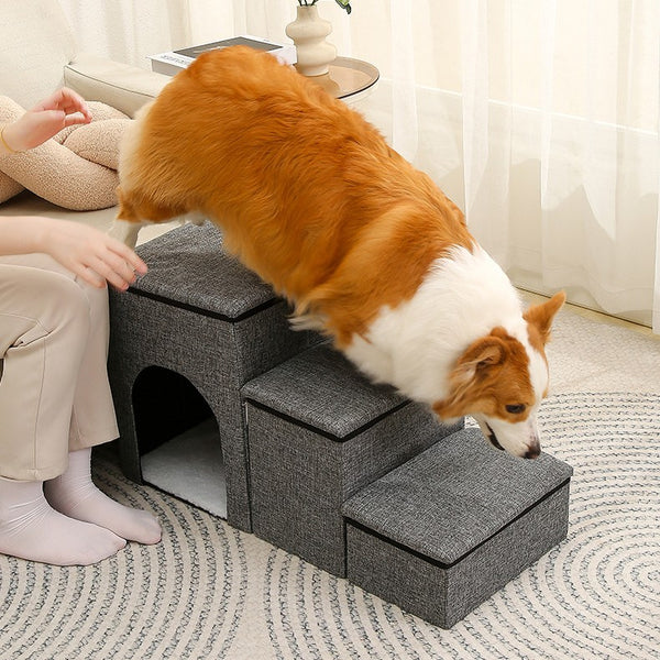 Escalera Plegable para Mascotas - Perros y Gatos