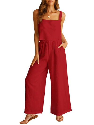 Conjunto Casual Elegante: Top Sin Mangas y Pantalón Ancho - Image 9