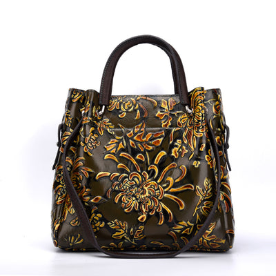 Bolsa Mensajera de Cuero Genuino con Relieve 3D para Mujer - Image 15