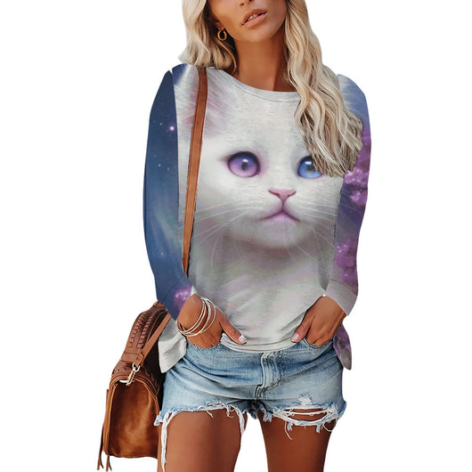 Camiseta de Manga Larga Cuello Redondo para Mujer - Diseño Europeo - Image 18