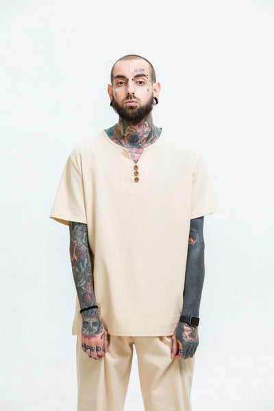 Camiseta Hombre Algodón y Lino Suelta - Image 19