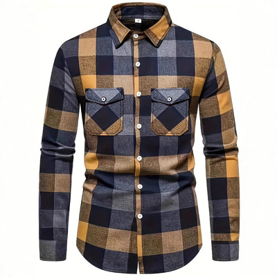 Camisa de Manga Larga con Solapa Elegante para Hombre - Image 4