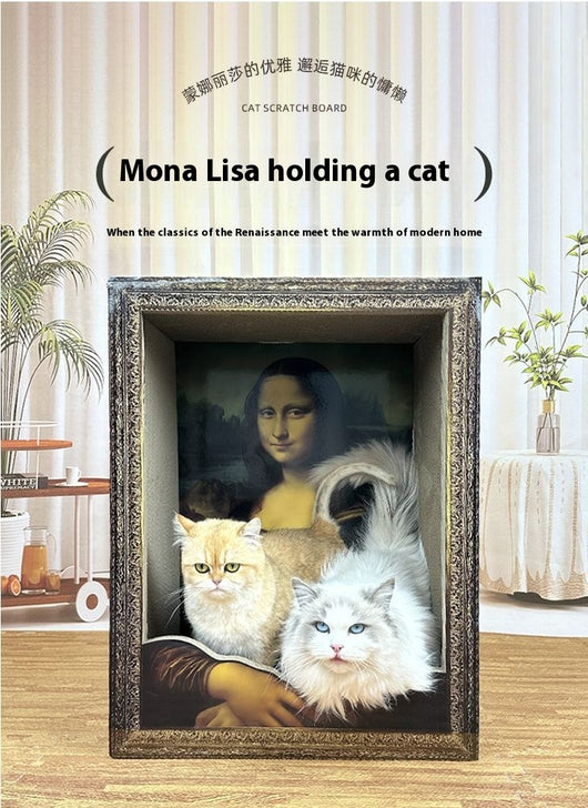 Marco Foto Gato Mona Lisa con Rascador Integrado - Image 20