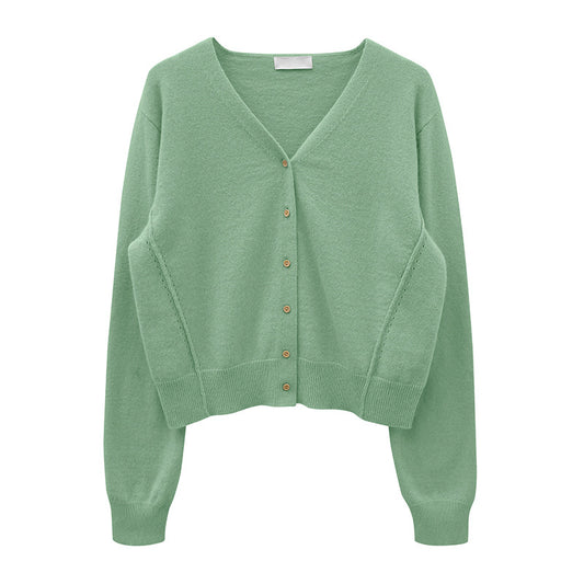 Cardigan Tejido V-neck Versátil para Mujer - Image 2