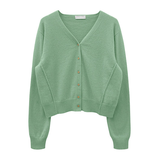 Cardigan Tejido V-neck Versátil para Mujer - Image 2