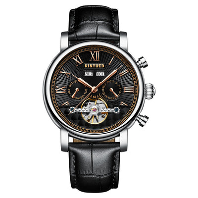 Reloj Mecánico Automático para Hombre en Cuero Auténtico con Diseño Calado - Image 7