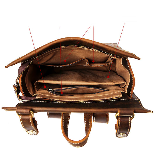Mochila de Cuero Genuino para Hombre - Diseño Minimalista y Funcional - Image 11