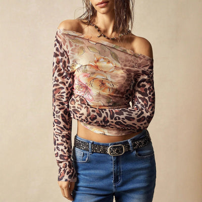 Blusa Floral Asimétrica con Capas Elegantes - Image 4