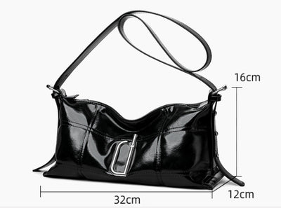 Bolso Crossbody de Cuero Wax Oil Suave - Estilo Pillow Bag - Image 10