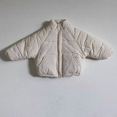Cardigan Corto Acolchado Estilo Coreano para Niños y Niñas - Cuello Alto Moda Otoño Invierno - Image 11