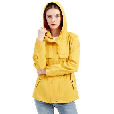 Chaqueta Cortavientos Impermeable con Capucha y Cintura Ajustable - Image 13