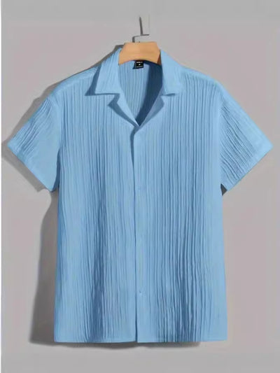 Camisa Polo Rayas Clásica Cuello Italiano Manga Corta - Image 7