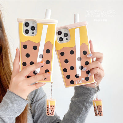 Funda de Celular Té de Perla 3D en Silicona