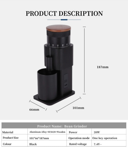 Molinillo Eléctrico de Granos USB - Moledor Portátil para Café y Especias - Image 7
