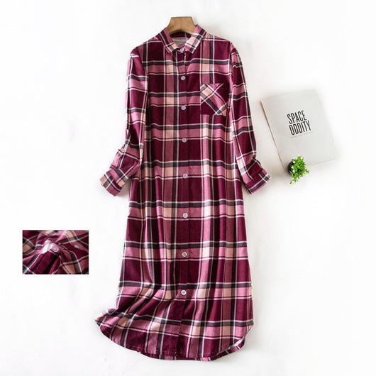 Pijama Largo Mujer con Cuello de Hilo y Extensión - Image 18