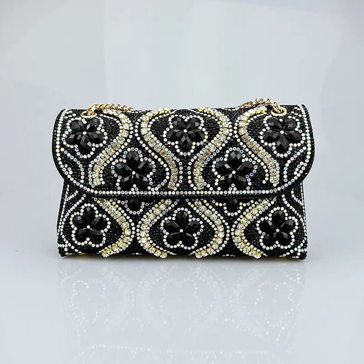Bolso de Noche Elegante con Incrustaciones de Diamantes para Eventos - Image 4