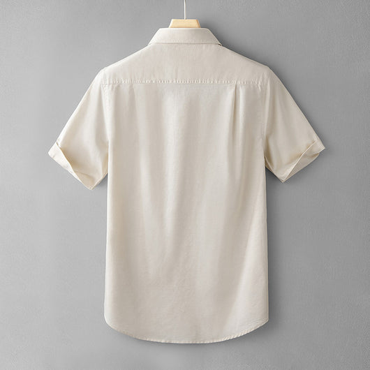 Camisa Casual de Algodón y Lino Media Manga - Transpirable y Cómoda - Image 2