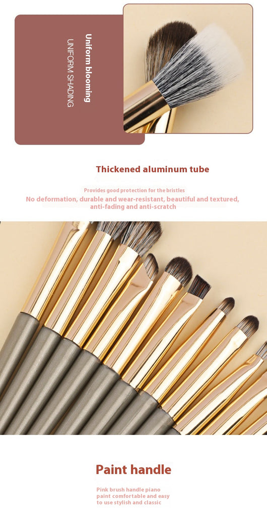 Set de 15 Brochas de Maquillaje Profesional con Flores Estampadas - Image 20