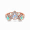 Anel Moonstone Micro Diamante Rose Dourado Verde 6